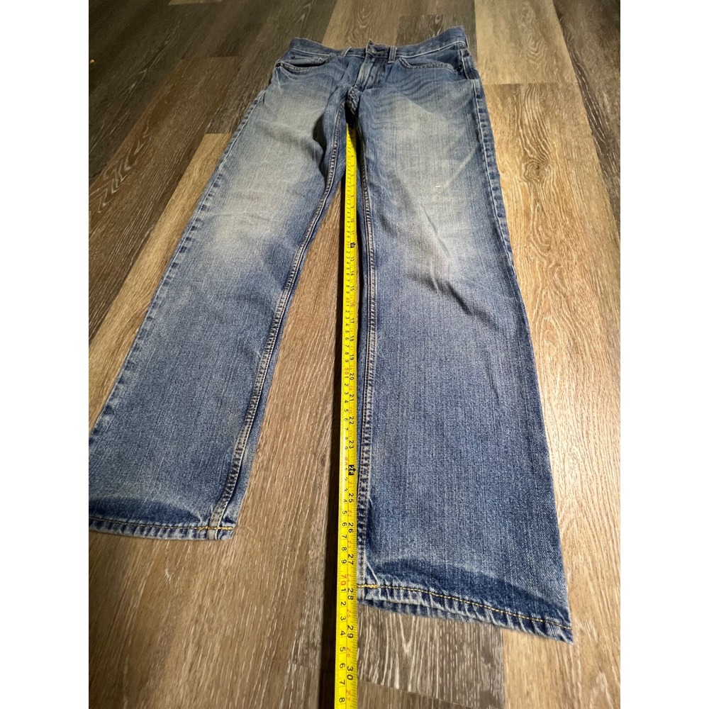 American Eagle Relaxed Straight Jeans Mens 29x30 Blue Good Distressed Denim - Picture 6 of 8